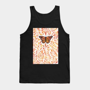 Monarch in the Orange Leaves Tank Top